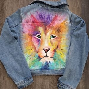 Hand-Painted Denim Jacket